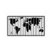 Stijlvol zwart decoratief metalen wandaccessoire, 37 x 70 cm