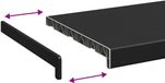 vidaXL - Raamdorpel - Zwart - met - houtnerf - 80 - x - 30 - x - 4,5 - cm - PVC