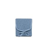 Aankleedcommode van mousseline, gestippeld, petrol, aankleedmat voor baby's, 45 x 75 cm
