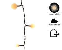 Lumineo LED bolverlichting - wit met zwart snoer - 240 lampjes