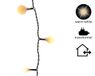 Lumineo LED bolverlichting - wit met zwart snoer - 240 lampjes