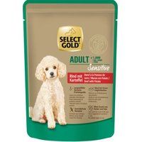 SELECT GOLD natvoer hond Sensitive Adult Rund met aardappel 12x100 g