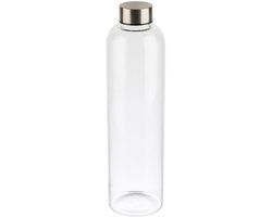 APS Drinkfles - Waterfles - Glas - Transparant - Ø 7,5 cm - 1 Liter - Vaatwasserbestendig