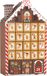 BRUBAKER Herbruikbare houten Adventskalender om te vullen - Peperkoekhuisje met LED-verlichting - Doe-het-zelf-kalender 26,2 x 45 x 5,5 cm