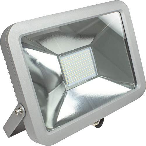 AS-Schwabe Slimline Chip-LED Arbeitsleuchte – 120 W Profi Baustrahler – LED Spot geeignet als Werkstattstrahler – Mobile LED Leuchte für Innen- und Außenbeleuchtung – IP65 – Silber I 46465