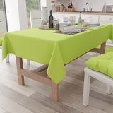 Petti Artigiani Italiani - Elegant rechthoekig tafelkleed van lichtgroen katoen voor 12 plaatsen (140 x 240 cm), keukentafelkleed, 100% Made in Italy