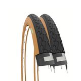 2 Ecovelo 2 banden 700 x 35 C (37-622) zwarte banden voor City Bike Trekking racefiets volwassenen hybride fiets