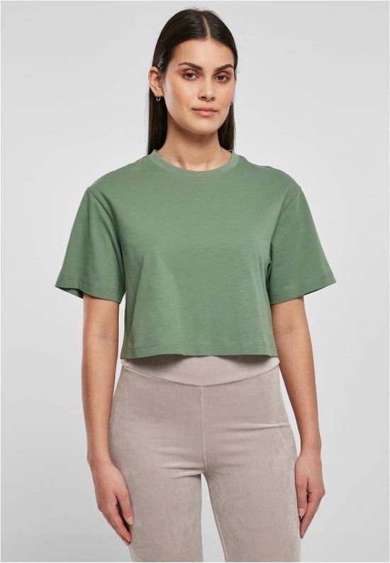 Urban Classics Short Oversized Crop Top - Groen - 4XL - Dames