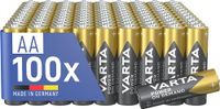 VARTA Batterijen AA, grootverpakking, 100 stuks, Power on Demand, alkaline | AA-batterijen LR6, Made in Germany, tot 10 jaar houdbaar, voor computeraccessoires, smarthome-apparaten of afstandsbediening