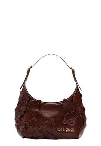 Desigual Choco Valenti schoudertas voor dames, polyurethaan, bruin, één maat, bruin, één maat