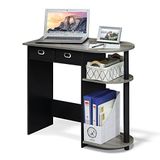 Furinno Laptop Notebook-computertafel/tafel, Frans eiken/zwart/zwart | Computertafel, bureau voor thuiskantoor, studentenkamer, slaapkamer
