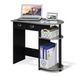Furinno Laptop Notebook-computertafel/tafel, Frans eiken/zwart/zwart | Computertafel, bureau voor thuiskantoor, studentenkamer, slaapkamer