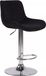In And OutdoorMatch And OutdoorMatch Luxe barkruk Esther – Zwart – Chroom – Deluxe design – Rugleuning – Voetsteun – Geschikt voor keuken en bar – Gevoerde zitting – Fluweel