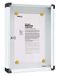 Arregui PAN-51 Showkast van aluminium en methacrylaat, infobox, afshcliessbar binnen magnetisch, 1 DIN A4-blad, wit, 40 x 30 x 5 cm