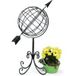 DanDiBo Horloge Solaire De Jardin Globe En Métal 101806 Moderne Debout Horloge Solaire En Fer Forgé 72 cm Horloge de jardin Décoration de jardin