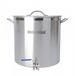 Brewferm Cuve de brassage en acier inoxydable 70L avec vanne à boisseau sphérique (45 x 45 cm)