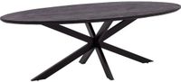 Goossens Nilo Eettafel - Hout - Ovaal - Zwart