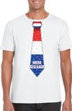Bellatio Decorations Shoppartners Bv Geslaagd t-shirt wit met stropdas heren L