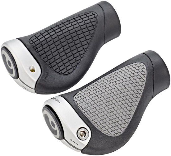 Ergon GP1-S Gripshift Handvatten - Zwart - Stadsfiets - Aluminium - Incl. Stuurdoppen