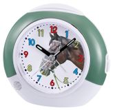 Atlanta 2149/6 réveil enfant avec son progressif, cheval vert