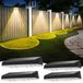 Lampe murale solaire, étanche IP67, set de 4, lumière blanc chaud
