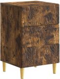 vidaXL Nachtkastje Gerookt eiken 43 x 39,5 x 66,5 cm Bewerkt hout