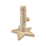 Kattenboom met speelgoed, stersokkel, hoogte 33 cm, natuurlijke kleuren