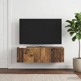 Maison Exclusive - Meuble TV mural en bois recyclé, 98 x 31 x 30 cm, panneau de fibres de bois
