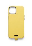 UNTAGS - Pallet iPhone 13 hoes - ledereffect materiaal - zachte microvezel binnenkant anti-kras - geel