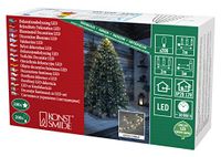 Konstsmide Led-sterrenlametta, 10 strengen à 20 diodes, 200 warmwitte diodes, 12 V binnentrafo, goudkleurige draad - 6371-180