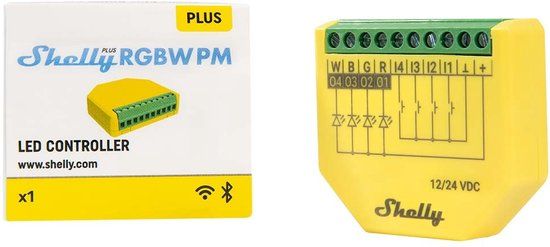 Shelly Plus RGBW PM Controller, Gateway Bluetooth, WiFi