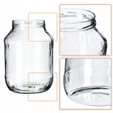 KADAX Glazen Pot 1,7L Voor Conserven Komkommers Honing + Deksels Fi89 12 st