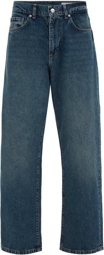 WE Fashion Heren loose fit jeans Dark blue