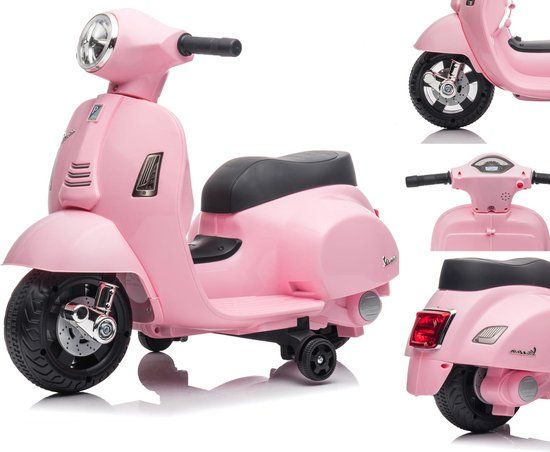 Sun Baby Vespa Elektrische motorfiets, kindermotorfiets, 18-36 maanden (Roze)