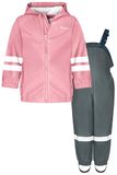 Playshoes Kinderregenjas, Regenset, Tuinbroek Basic 408331 Rosa Polyester Unisex Kinderen Maat 80