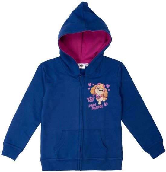 4KidsOnly Paw Patrol Vest - Met Capuchon - Maat 110/116 - Paars - Katoen - Meisjes