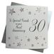 White Cotton Cards Pearl Anniversary 76,2 cm handgemaakt 30 verjaardagskaart