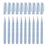Pentel Arts Brush Sign Pen SES15C-S3X Penseelstift, blauwgrijs, 10 stuks