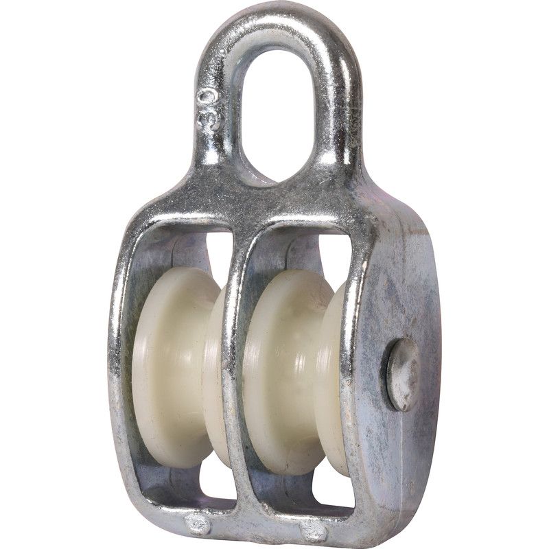 DX Katrol met nylon wiel / duplex / 08x30 mm / Zwart