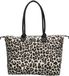 Charm London Buckingham Sac bandoulière 15,6 pouces - Sac cabas - Sac pour ordinateur portable - Sac de travail - A4 - Pratique - Léopard Beige
