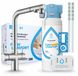 Ari robinet de cuisine 3 voies Venom, acier inoxydable, robinet de cuisine extractible. Inclut système de filtration d'eau Dafi D1, modèle sous plan