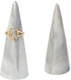 OEM Oskas Moderne marmeren ringhouder voor nachtkastje Keramische kegelvormige torenvorm Decoratieve displaystandaard voor sieraden Ring-/herenringhouder Set van 2
