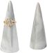 OEM Oskas Moderne marmeren ringhouder voor nachtkastje Keramische kegelvormige torenvorm Decoratieve displaystandaard voor sieraden Ring-/herenringhouder Set van 2