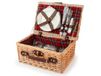 H&h Picknickmand, Schotse ruit, 36 x 26 x 16 cm