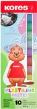 Kores Boetseerklei Plastilina - 10 stuks à 20 gram - Pastel Kleuren