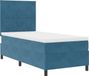 vidaXL - LED Boxspringbed - Donkerblauw - 90 x 190 cm - Fluweel