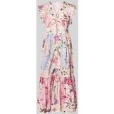 YAS Jurk 'YASMessa' beige / blauw / geel / pink