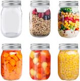 Azomor® Set van 6 glazen voorraadpotten met schroefdeksel