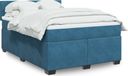 Maison Exclusive - Lit boxspring avec matelas, bleu, 140 x 190 cm, velours