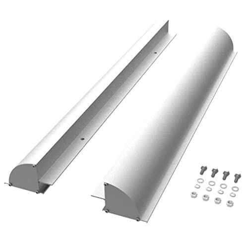 enjoy solar Zonnepaneel, aluminium, 670 mm houder, spoiler, dakgeleiding in zwart met voorgeboorde gaten, ideaal voor campers, caravans en boot